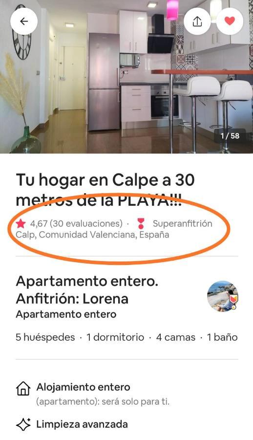 Tu Hogar En Calpe A 30 Metros De La Playa!!! Apartment Bagian luar foto
